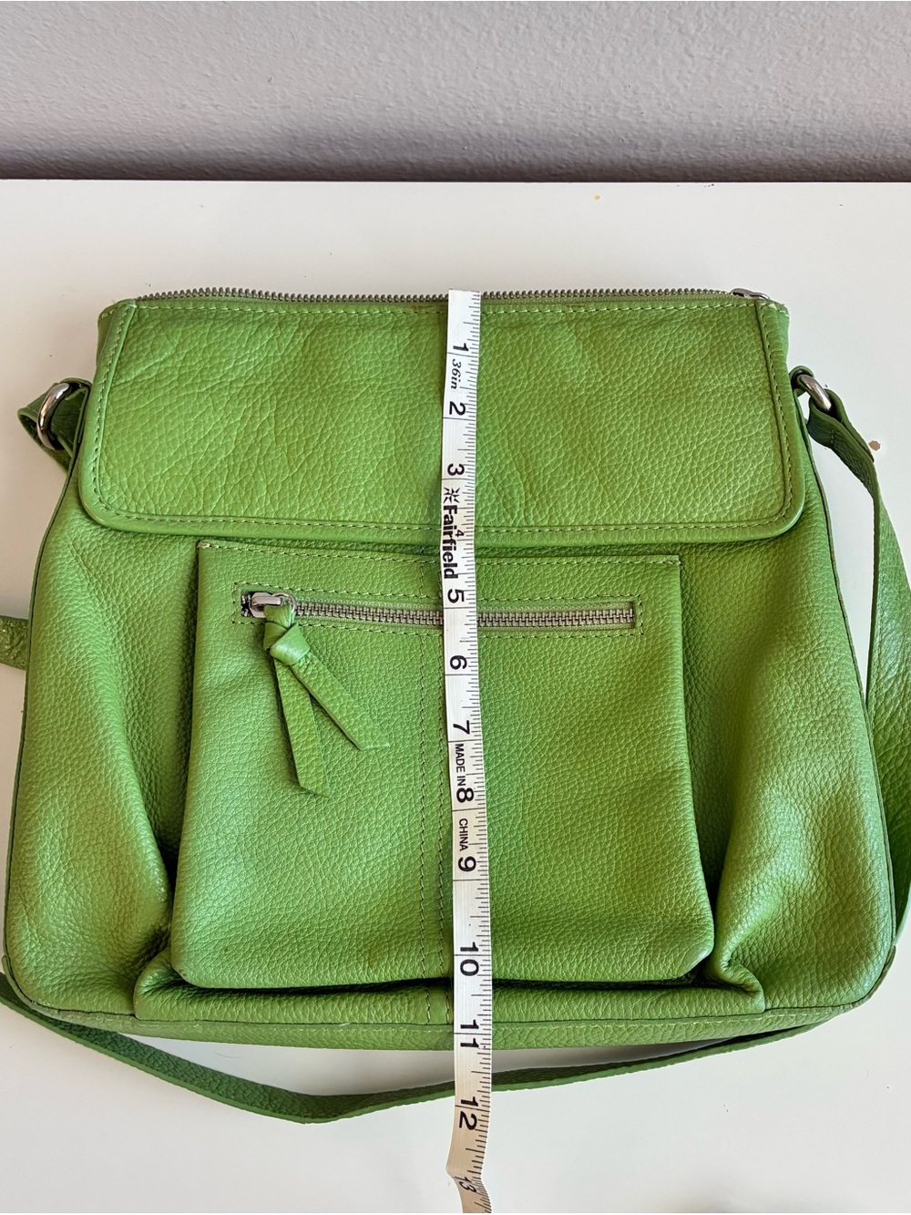 Green Hadaki Leather Crossbody Purse - Picture 7 of 8